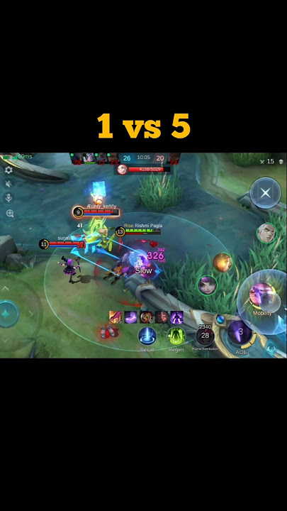 1 vs 5 Dyrroth 😈 #shorts #mlbb #mobilelegends