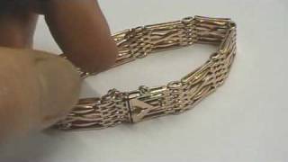 Antique 9ct Rose Gold Gate Bracelet eBay Item Video Review