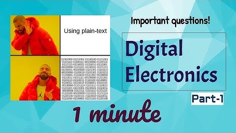 DIGITAL ELECTRONICS  Important questions  | One liner questions