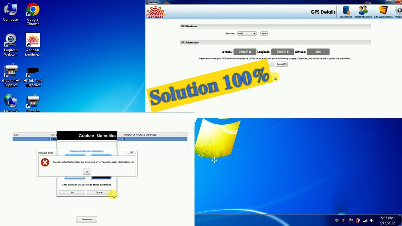 operator authentication failure due to network error / Gps Inactive ...