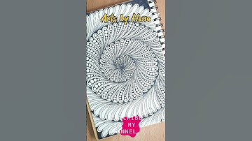 Spiral Zentangle Art 💗🍭🍬🎯💗 #zentangle #zentangleart #zendoodles #floral #flowers