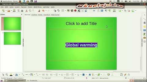 Libre Office Impress- text formatting