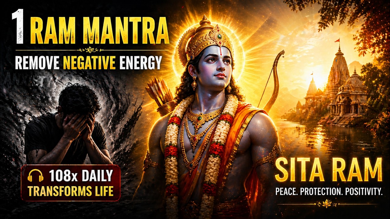 Powerful Ram Mantra | Remove Negative Energy | 108x Sita Ram Chant 🙏 ...