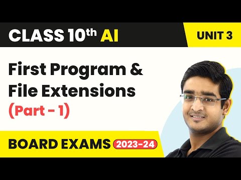 Artificial Intelligence Class 10 Unit 3 | Advance Python - First Program & File Extensions