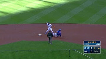 CHC@MIL: Brewers turn inning-ending double play