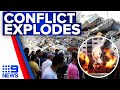 Israeli airstrike destroys media office | 9 News Australia