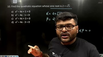 Find the quadratic equation whose one root is 2 + √5: x2 – 4x + 1 = 0