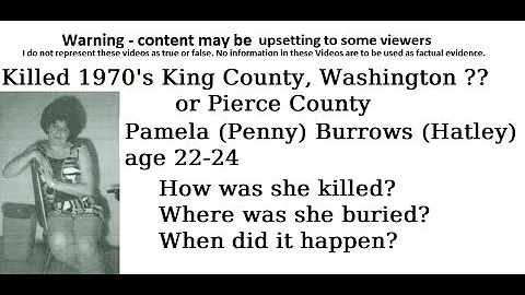 Killed 1972 King County, Washington Pamela (Penny)...