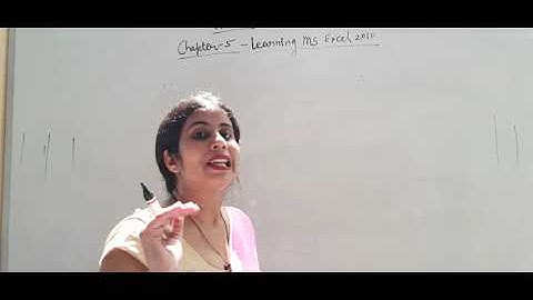 Class VI, Chapter-5 ( Learning Ms Excel 2010)