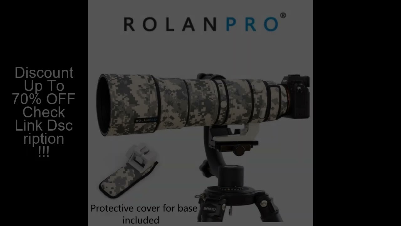 ROLANPRO Nylon Waterproof Lens Camouflage Rain Cover for Sony FE 200-600mm F5.6-6.3 G OSS Lens Prote