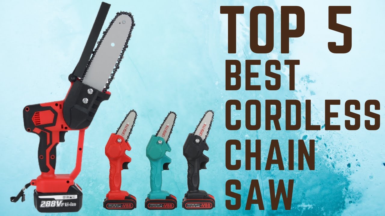 Top 5 best cordless chain saw || The best cordless mini chainsaw - YouTube