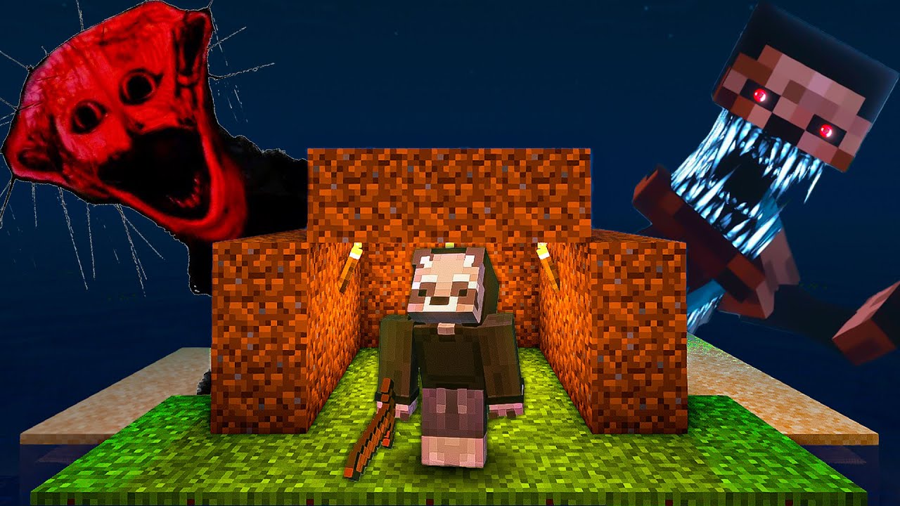 Sobreviví a Mods De Terror en una Isla Desierta en Minecraft