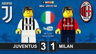 Juventus Milan 3-1 • Serie A (31\/03\/2018) goal highlights sintesi Juve Milan Lego Calcio 2017\/18