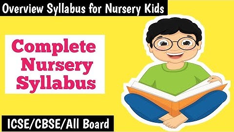 Latest Nursery Syllabus 2020
