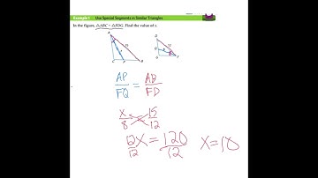 Special Segments of Similar Triangles