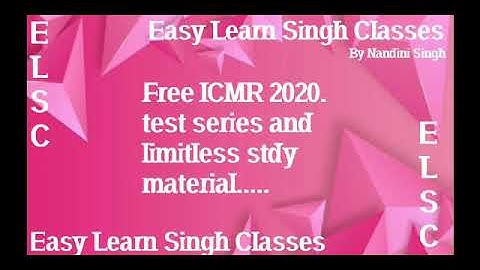 From where u get Free ICMR Test Series & Study Materials |Complete information| By Nandini Singh