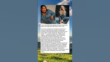 Thumbnail of Lizzo Joins Backlash Against Sydney Sweeney's American Eagle Ad With 'Black Jeans' Jab #Lizzo