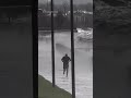 Man jogs on Liverpool promenade as Storm Kathleen batters city