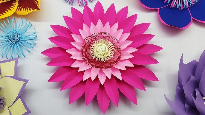 Giant Paper Flower for a DIY Wedding Backdrop - Craft Tutorial – Smile  Mercantile Craft Co.