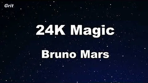 24K Magic - Bruno Mars Karaoke 【No Guide Melody】 Instrumental