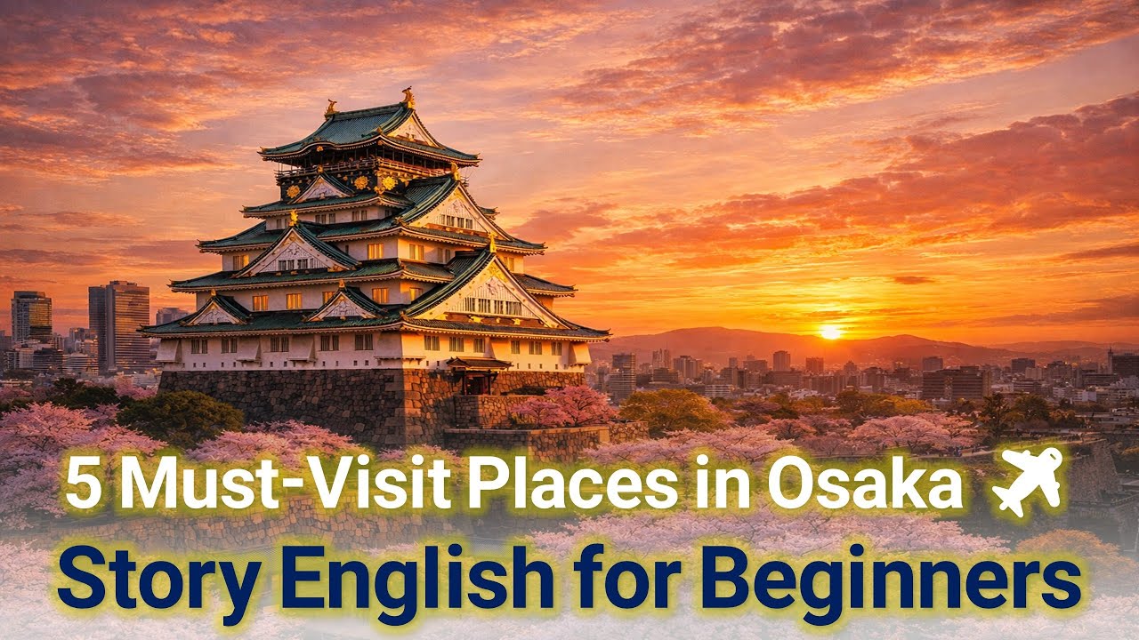 5 Must-Visit Places in Osaka ✈️ | Learn English with World Stories📖