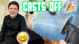 GETTING CASTS OFF BOTH LEGS AFTER MAJOR SURGERY |CASTS ON BOTH LEGS | SURGERY CASTS COME OFF