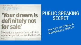 Public Speaking Secret: A Key to Giving a Memorable Speech