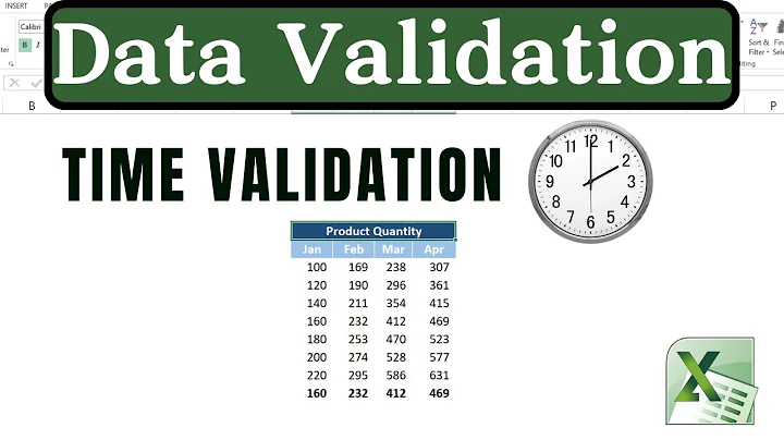 Data Validation in excel -  Validate time