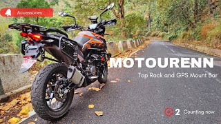 KTM ADVENTURE 250 Accessories For Touring | Aluminium Top Rack and GPS Mount Holder | Motourenn