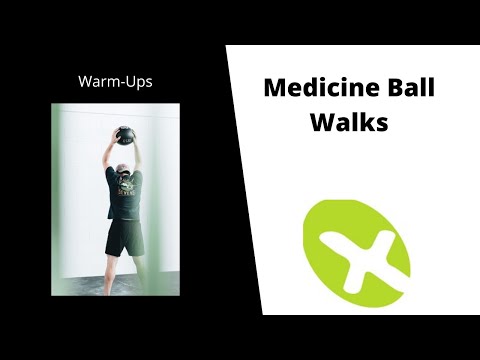 Walking medicine ball exercises