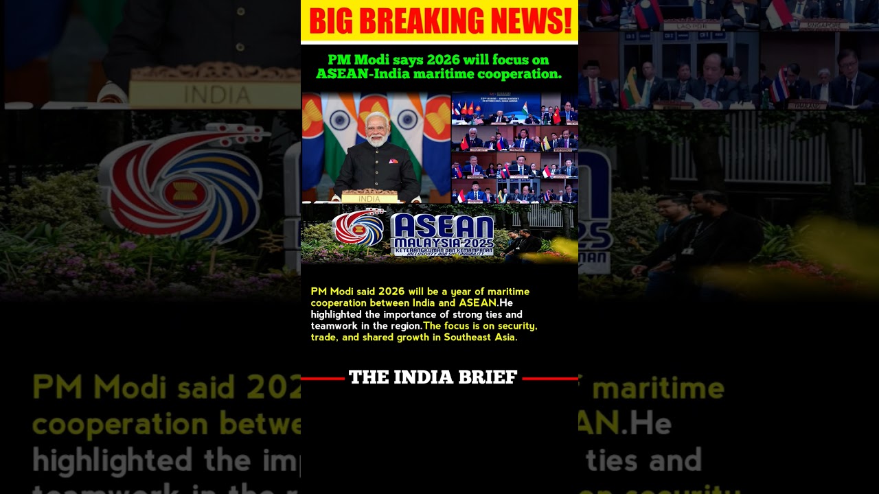 🇮🇳🌊 PM Modi: 2026 to be the Year of India–ASEAN Maritime Cooperation