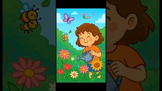 Nature Song for Kids | Save Nature Poem | English Rhyme on Environment 🌳🌈 #shorts #viral #trending