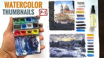Watercolor Thumbnail Sketches (PART-1) | Menorah Sketchbook Review❗️