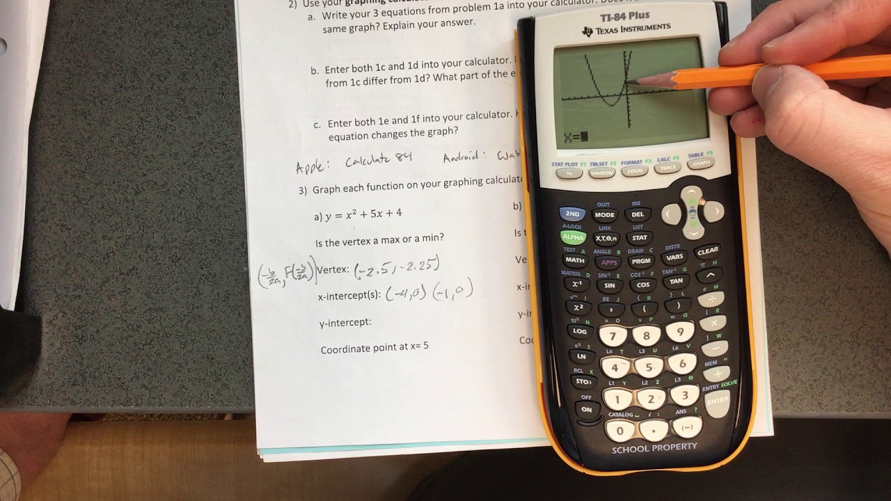 S2 6.1b Graphing using TI-83/84 - YouTube