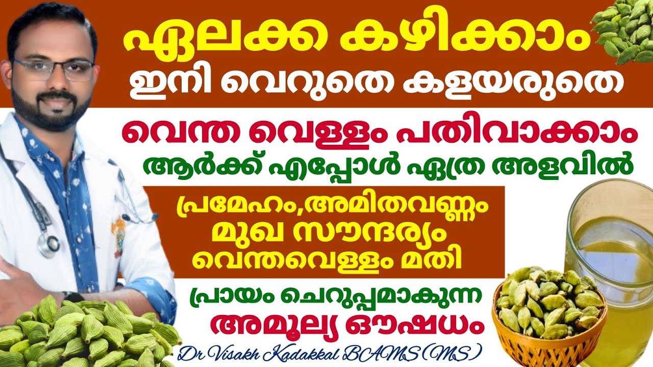 ഏലക്ക വെന്ത വെള്ളം പതിവാക്കാം ; പ്രമേഹം, കൊളസ്ട്രോൾ, അമിത വണ്ണം കുറയ്ക്കുന്ന അത്ഭുത ഔഷധം | Dr Visakh
