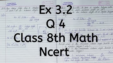 Ex 3.2, Q 4, Chapter 3, Understanding Quadrilaterals, Class 8th Math, Ncert
