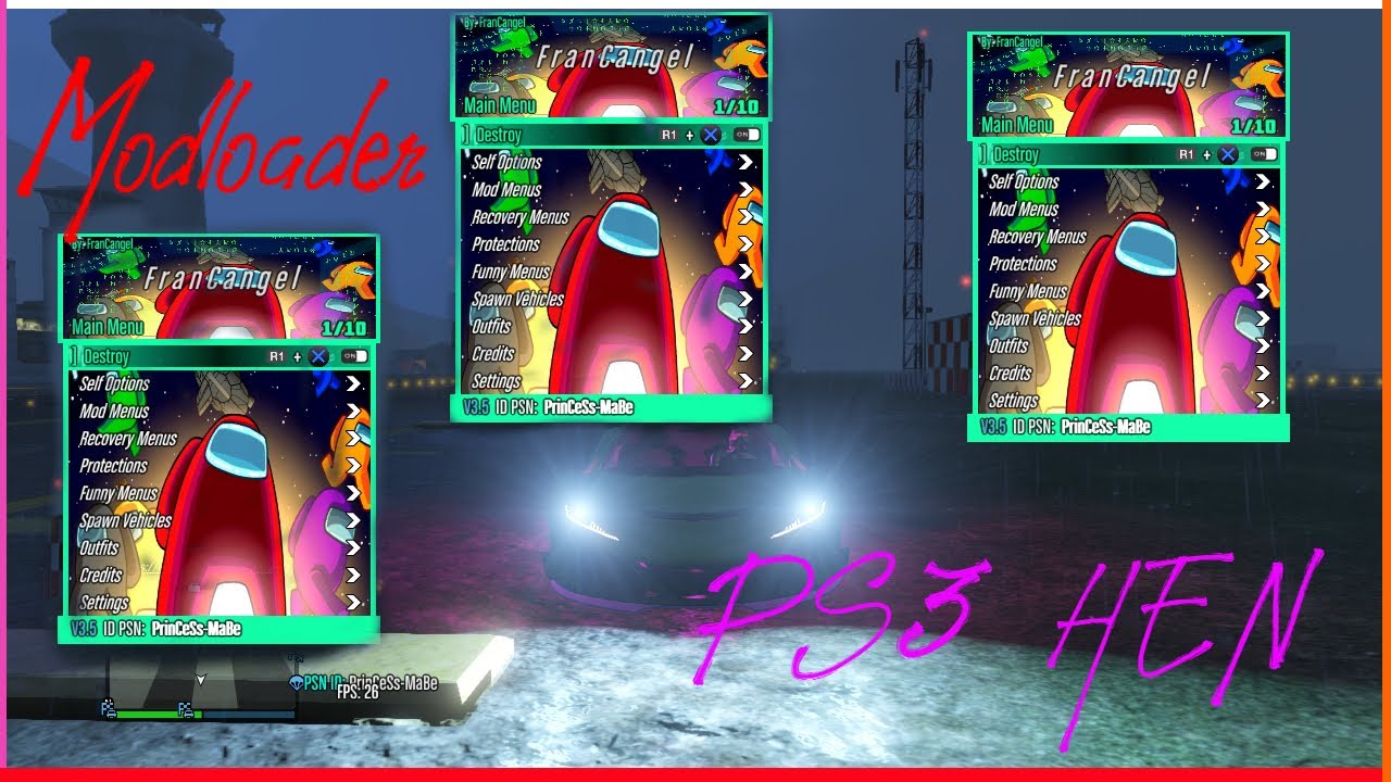 MOD MENU V3.5 GTA 5 ONLINE - PS3 HEN - HFW