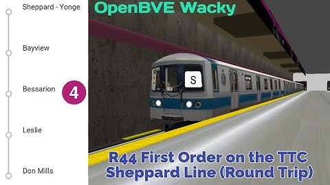 OpenBVE Wacky - R44 First Order on the TTC Sheppard Line (Round Trip & Reupload)