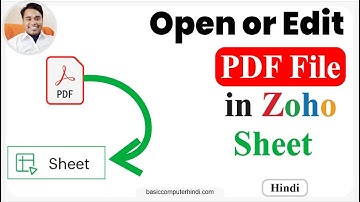 Open pdf in zoho sheet | Edit pdf in zoho sheet | Convert pdf to zoho sheet