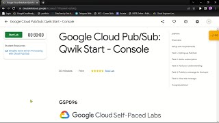 Google Cloud Pub/Sub Qwik Start - Console || GSP096 || Solution