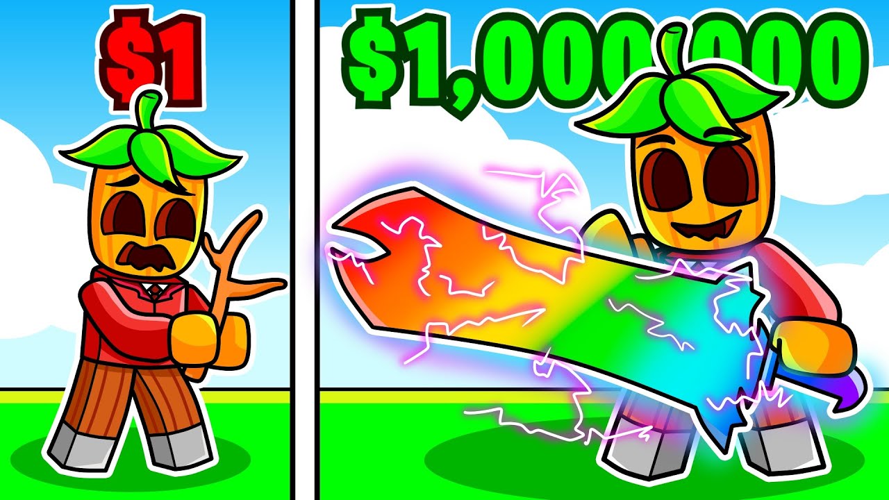 $1 vs $1,000,000 Espada en Roblox!
