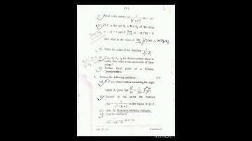 Msc mathematics (1st semester)  complex analysis que paper 2016