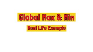 Celebrity Real Life Example for Global Max & Min | (Ali BA) Wealth