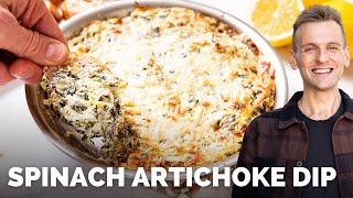 Baked Spinach Artichoke Dip | Perfect NYE Appetizer!