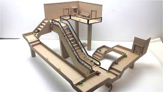 How to make Marble Run with escalator out of cardboard