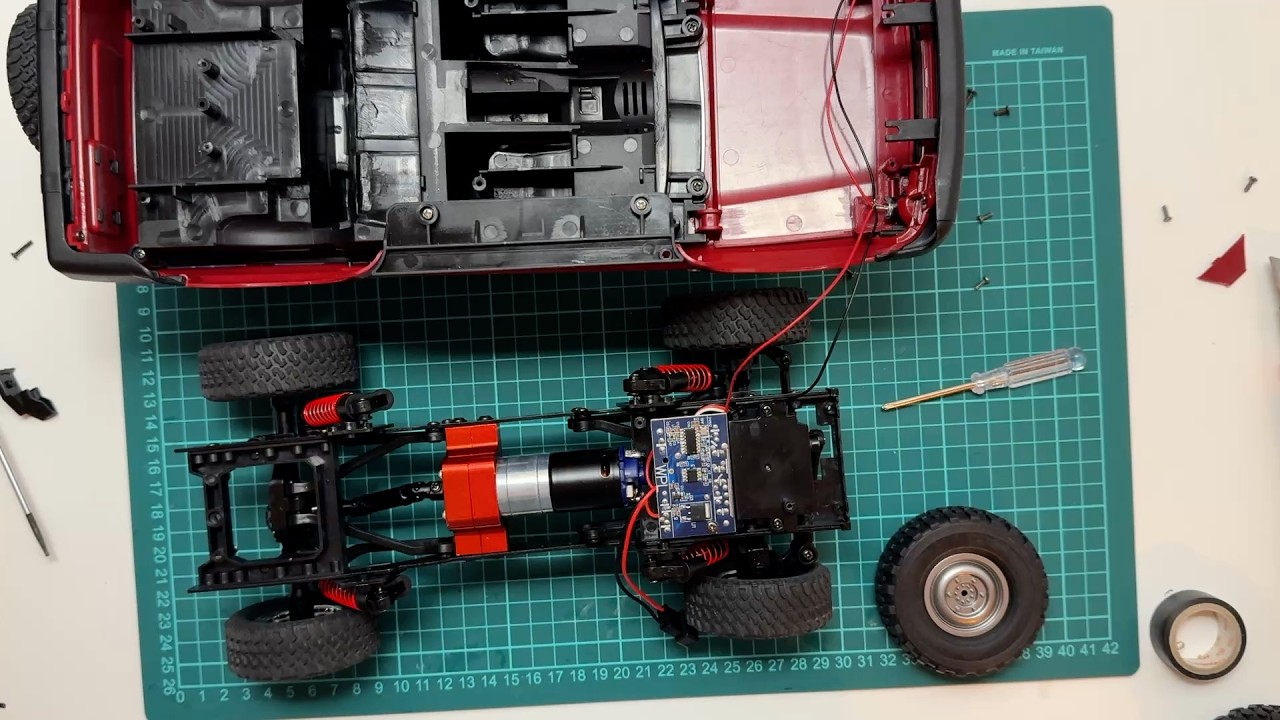 How to setup 370 motor upgrade on WPL C54-1 LC80. Current suspension and 4 link system