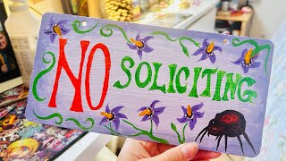 Painting a Cottagecore No-Soliciting Sign