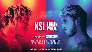 KSI vs. Logan Paul 2 UK Press Conference (Official Live Stream)