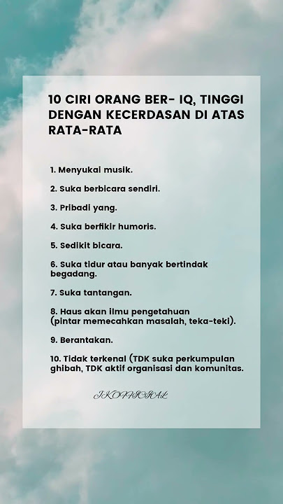 10 CIRI ORANG BER- IQ, TINGGI DENGAN KECERDASAN DI ATAS RATA-RATA#shorts #facts #quotes #motivasi