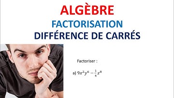 99. ALGÈBRE: Factorisation (différence de carrés)